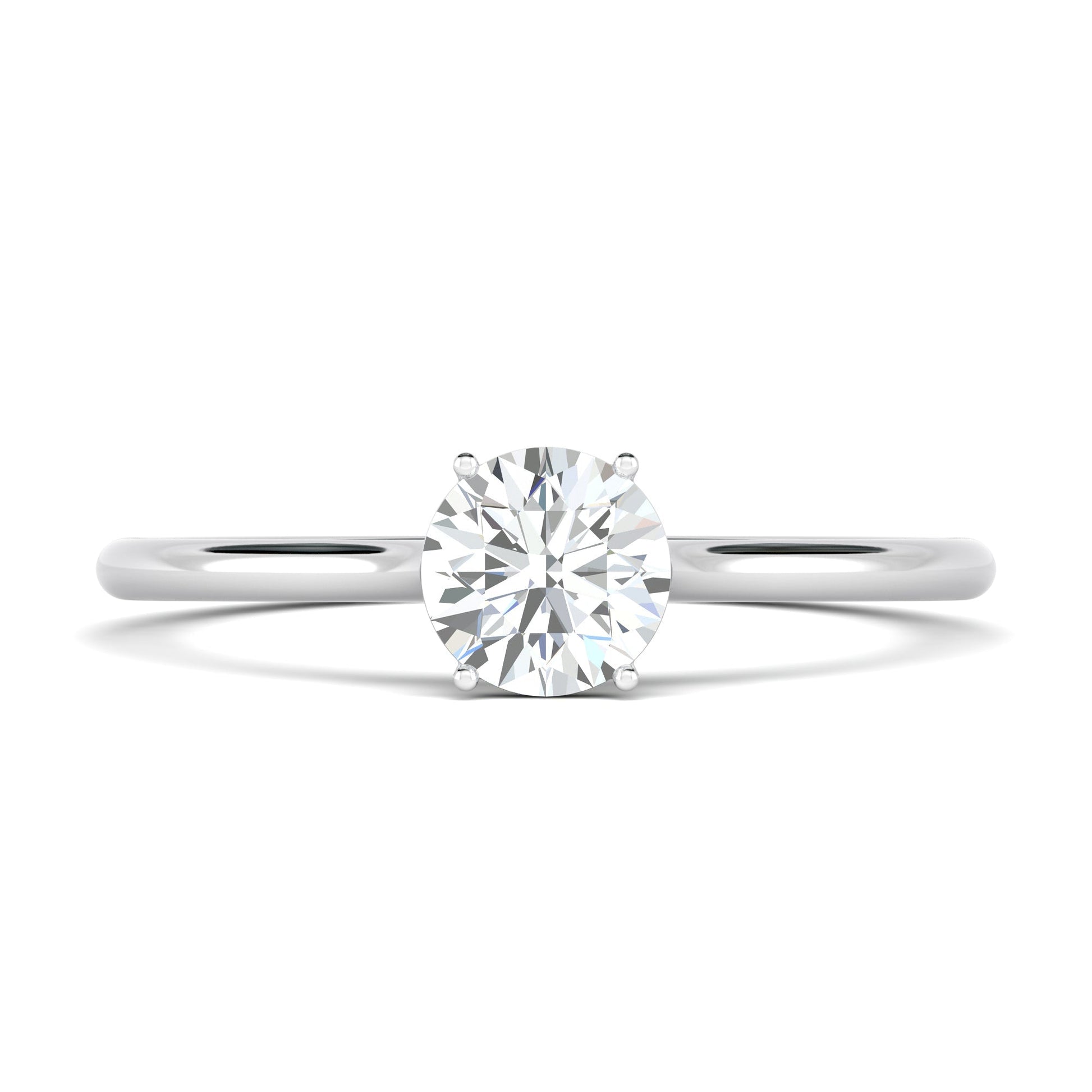 1.02 CT Round Lab-Grown Diamond Solitaire Engagement Ring in Radiant Gold 13