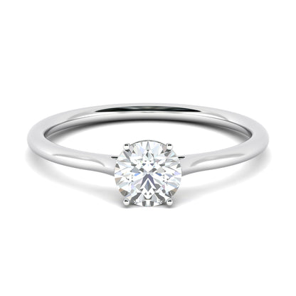 1.02 CT Round Lab-Grown Diamond Solitaire Engagement Ring in Radiant Gold 10