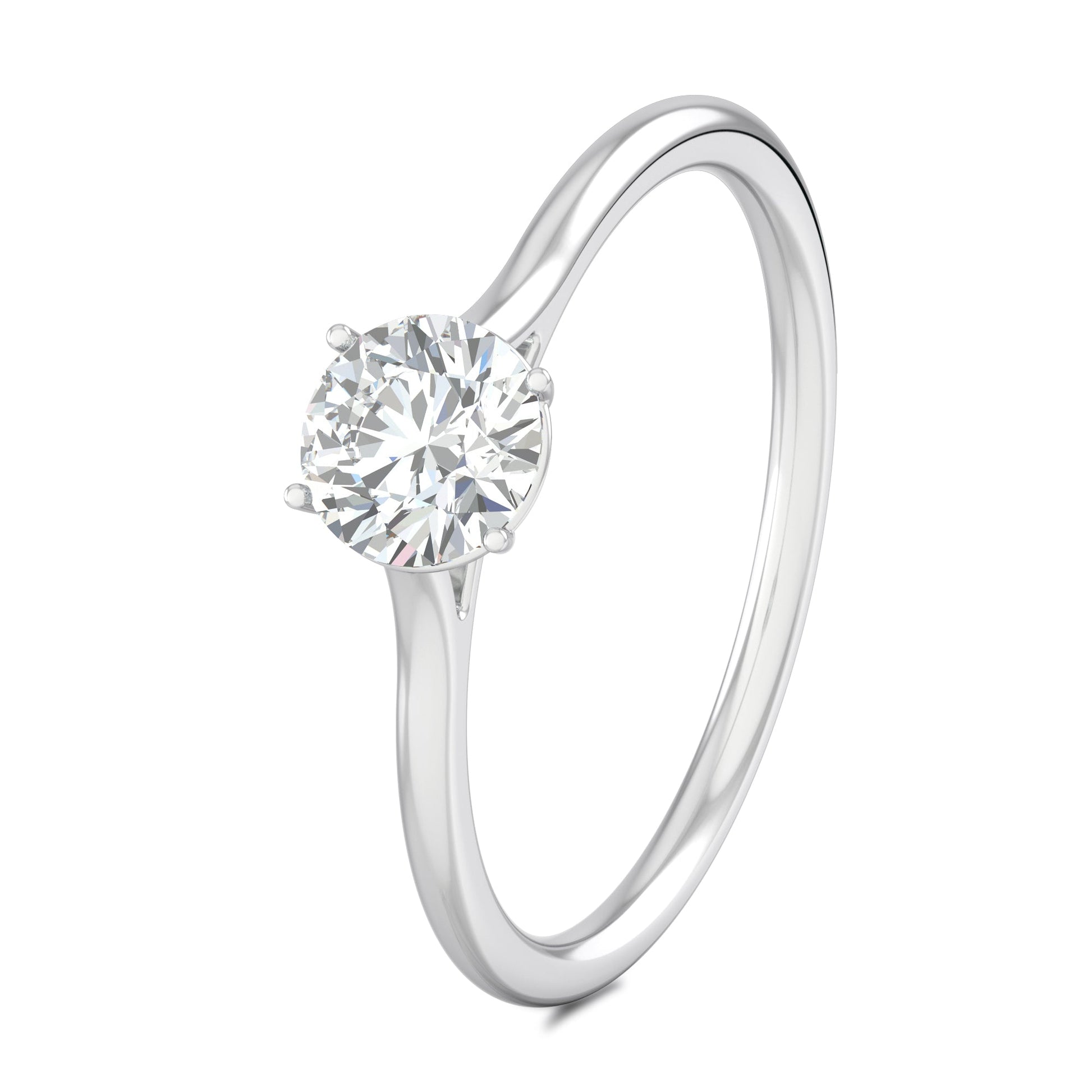 1.02 CT Round Lab-Grown Diamond Solitaire Engagement Ring in Radiant Gold 17