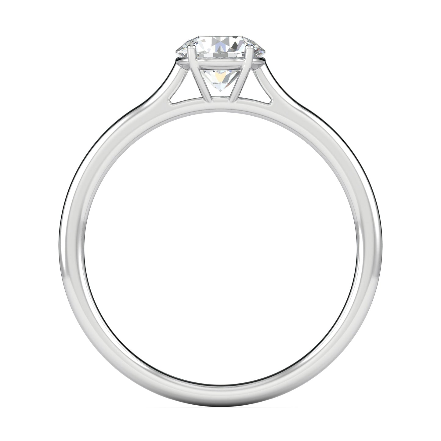 1.02 CT Round Lab-Grown Diamond Solitaire Engagement Ring in Radiant Gold 12