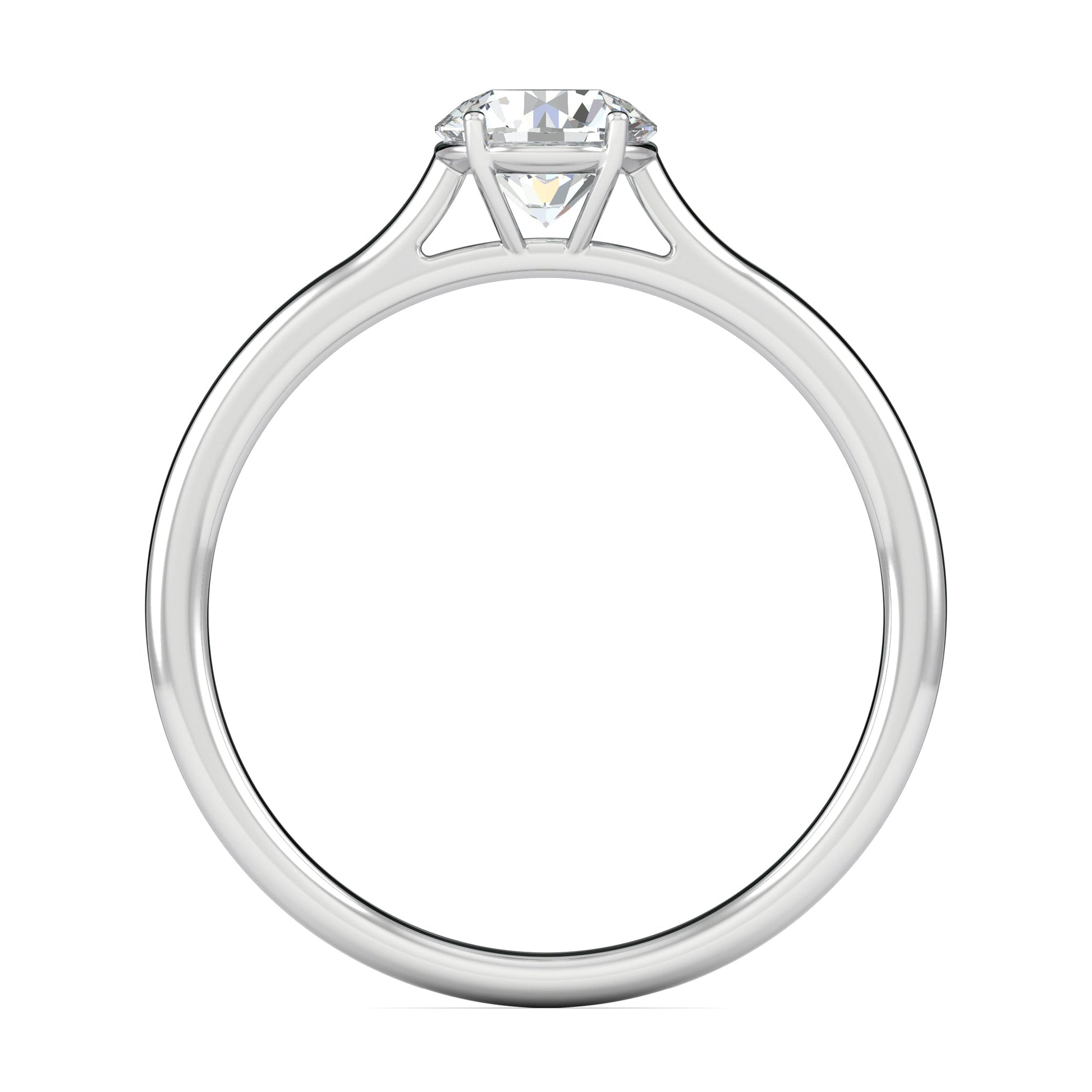 1.02 CT Round Lab-Grown Diamond Solitaire Engagement Ring in Radiant Gold 12
