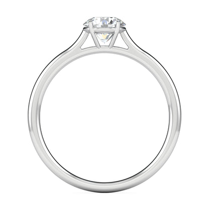 1.02 CT Round Lab-Grown Diamond Solitaire Engagement Ring in Radiant Gold 12
