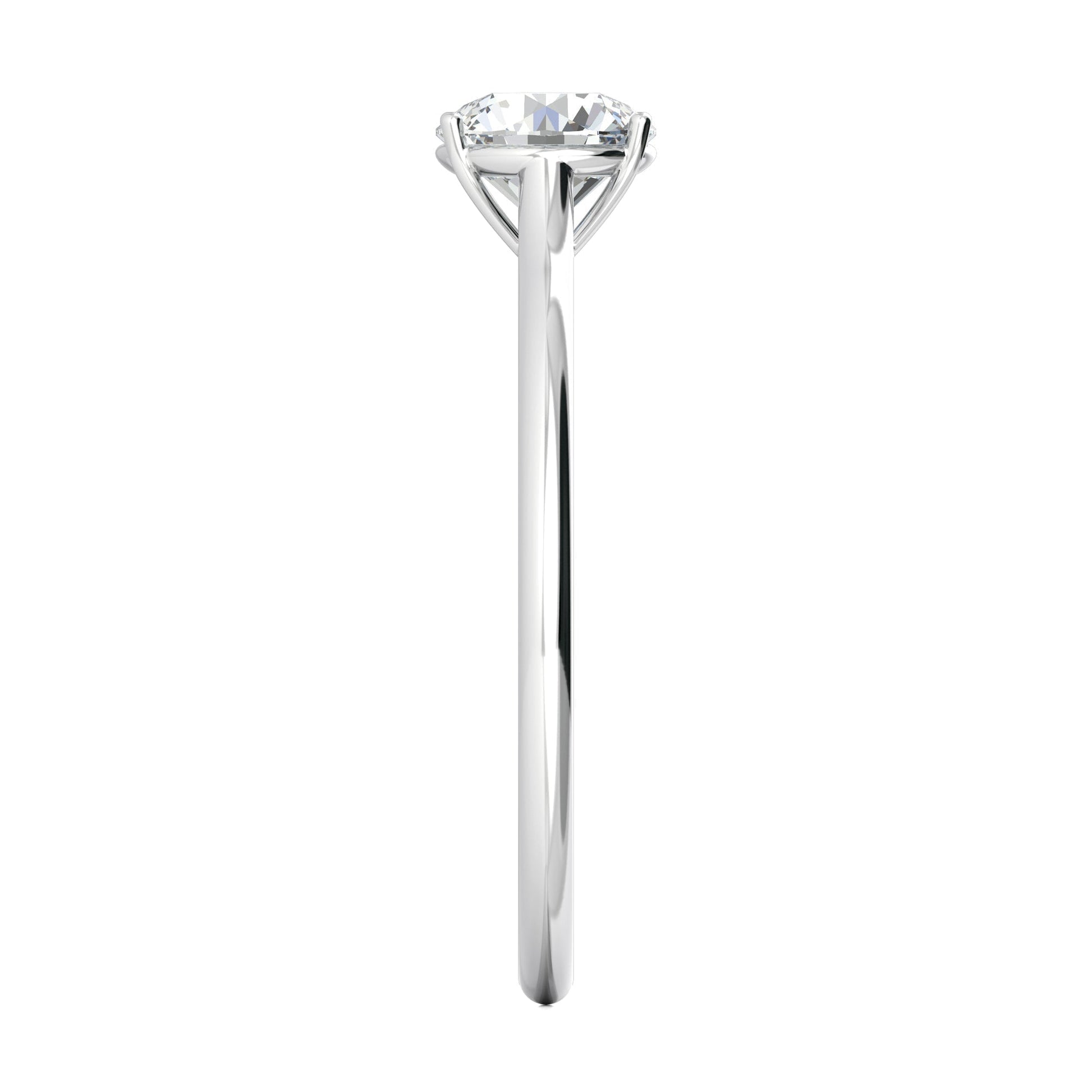 1.02 CT Round Lab-Grown Diamond Solitaire Engagement Ring in Radiant Gold 11
