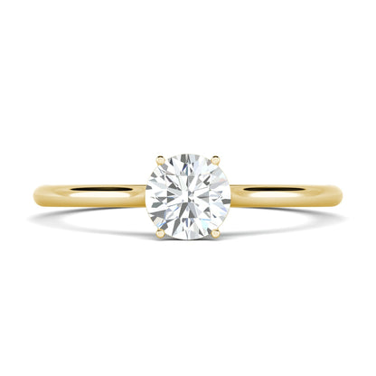 1.02 CT Round Lab-Grown Diamond Solitaire Engagement Ring in Radiant Gold 18