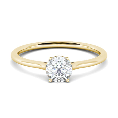 1.02 CT Round Lab-Grown Diamond Solitaire Engagement Ring in Radiant Gold 1