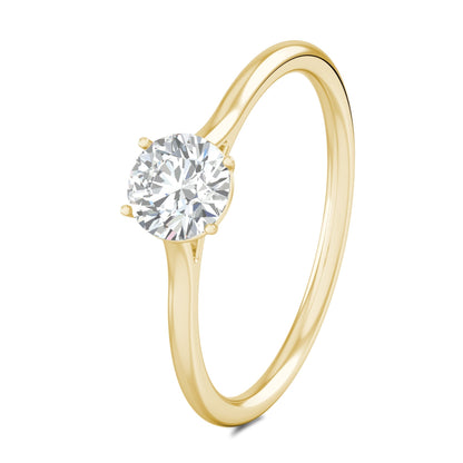 1.02 CT Round Lab-Grown Diamond Solitaire Engagement Ring in Radiant Gold 2