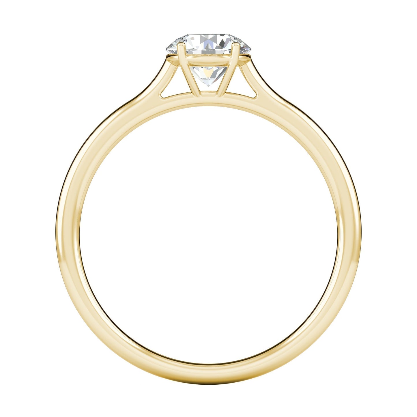 1.02 CT Round Lab-Grown Diamond Solitaire Engagement Ring in Radiant Gold 3