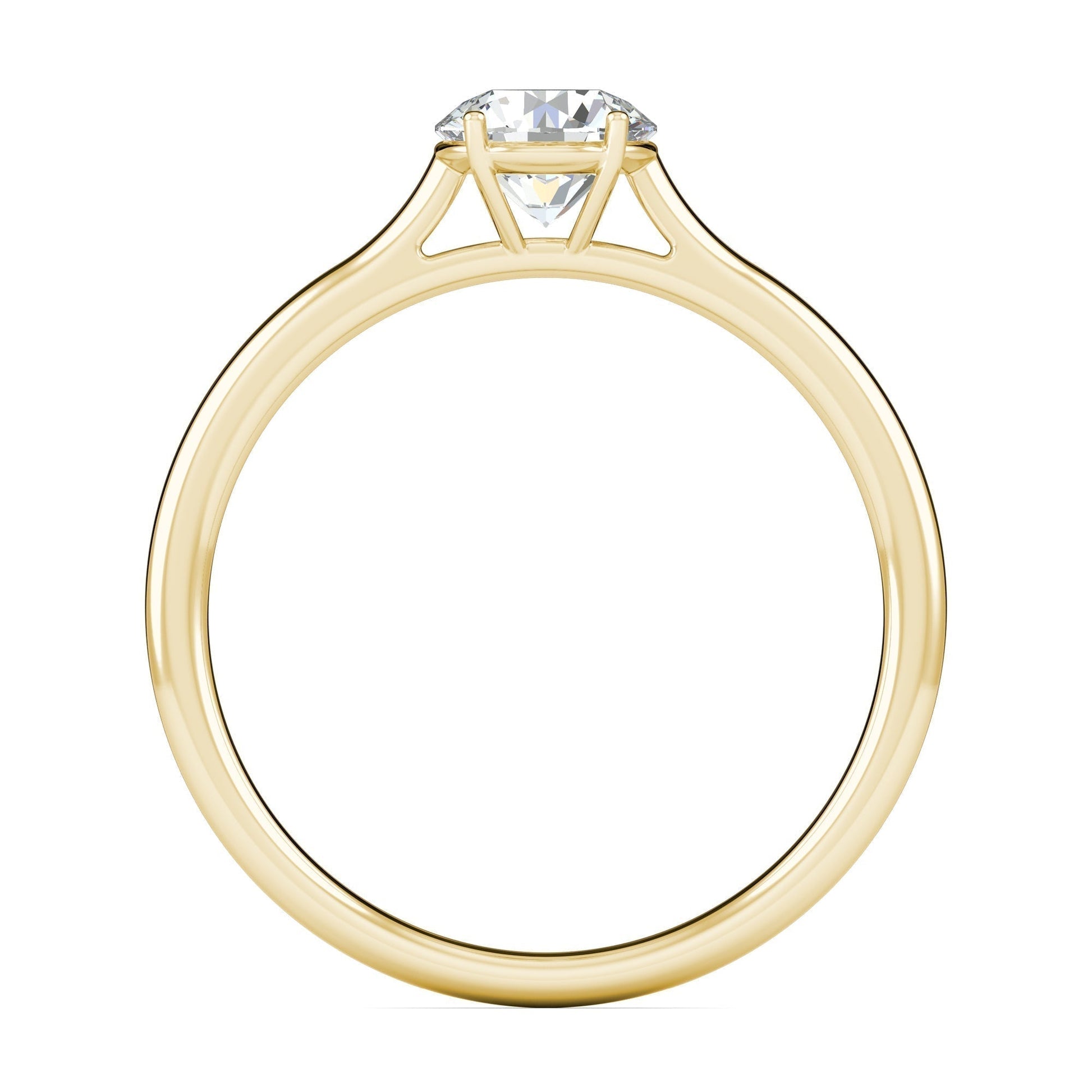 1.02 CT Round Lab-Grown Diamond Solitaire Engagement Ring in Radiant Gold 3