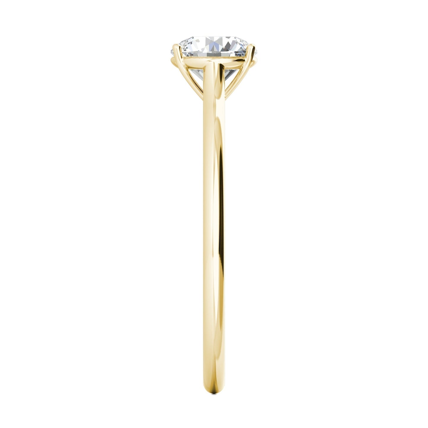 1.02 CT Round Lab-Grown Diamond Solitaire Engagement Ring in Radiant Gold 4