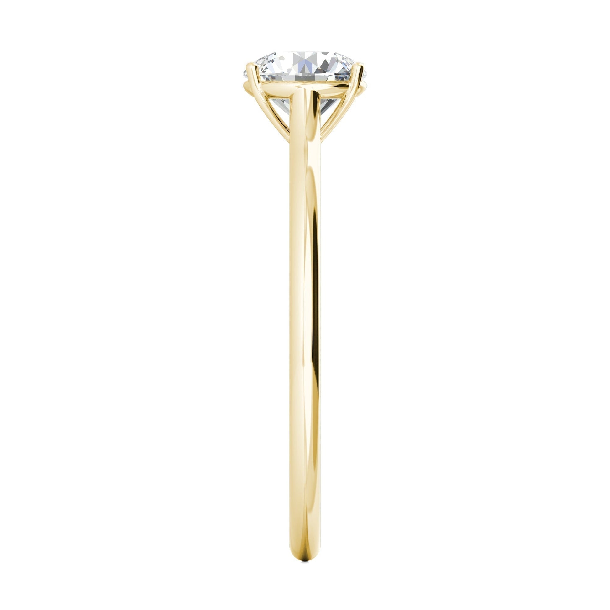 1.02 CT Round Lab-Grown Diamond Solitaire Engagement Ring in Radiant Gold 4