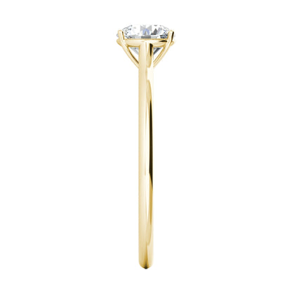 1.02 CT Round Lab-Grown Diamond Solitaire Engagement Ring in Radiant Gold 4