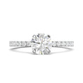 Load image into Gallery viewer, 1.03 ct Round F- VS1 Diamond Pave Moissanite Engagement Ring
