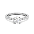 Load image into Gallery viewer, 1.03 ct Round F- VS1 Diamond Pave Moissanite Engagement Ring
