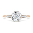 Load image into Gallery viewer, 0.7 CT Round Lab-Grown Diamond Hidden Halo Gold Engagement Ring 11
