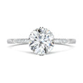 Load image into Gallery viewer, 0.7 CT Round Lab-Grown Diamond Hidden Halo Gold Engagement Ring 6
