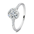 Load image into Gallery viewer, 0.7 CT Round Lab-Grown Diamond Hidden Halo Gold Engagement Ring 7
