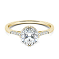 Load image into Gallery viewer, 0.7 ct Round F- VS1 Diamond Pave Engagement Ring
