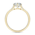 Load image into Gallery viewer, 0.7 CT Round Lab-Grown Diamond Hidden Halo Gold Engagement Ring 4
