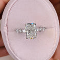 Load image into Gallery viewer, 3.5 CT Radiant Lab-Grown Diamond Pave Engagement Ring
