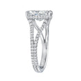 Load image into Gallery viewer, 4 CT Radiant Cut Lab-Grown Diamond Hidden Halo Split Shank Engagement Ring
