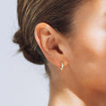 Load image into Gallery viewer, Golden Ripple Wave Hoop Earrings
