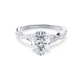 Load image into Gallery viewer, 1.50 CT Oval Lab Grown Diamond Twisted Pave Engagement Ring
