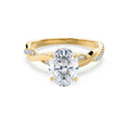 Load image into Gallery viewer, 1.50 CT Oval Lab Grown Diamond Twisted Pave Engagement Ring
