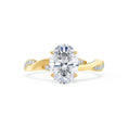 Load image into Gallery viewer, 1.50 CT Oval Lab Grown Diamond Twisted Pave Engagement Ring
