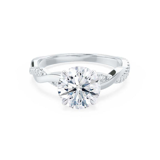 0.75 CT Round Lab-Grown Diamond Twisted Elegance Engagement Ring