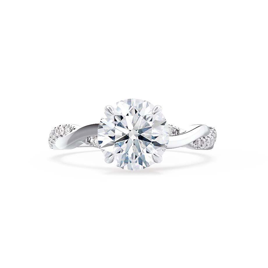 0.75 CT Round Lab-Grown Diamond Twisted Elegance Engagement Ring