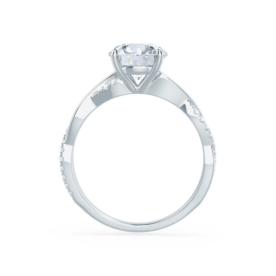 0.75 CT Round Lab-Grown Diamond Twisted Elegance Engagement Ring