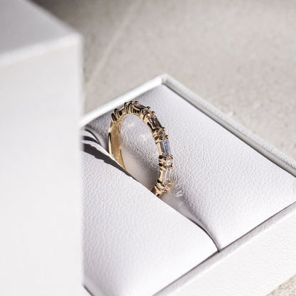 Elegant 0.50 TCW Round & Baguette Lab Grown Diamond Half Eternity Band 4
