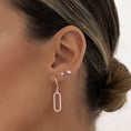 Load image into Gallery viewer, 0.30 Carat Round Elongated Bar Drop Lab Grown Diamond Earrings
