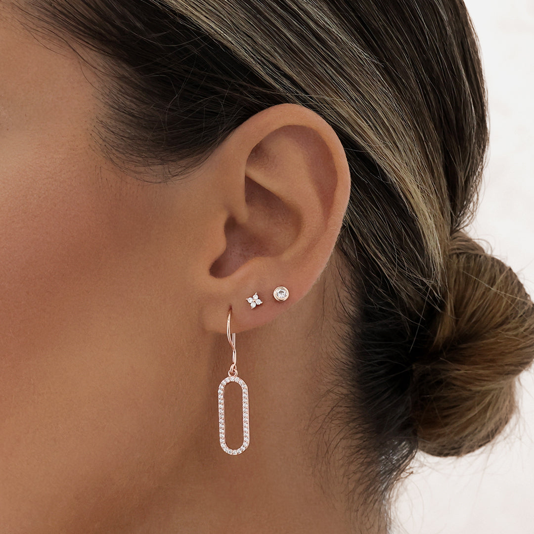 0.30 Carat Round Elongated Bar Drop Lab Grown Diamond Earrings 10