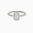 Load image into Gallery viewer, 0.50 CT Emerald Lab Grown Diamond Halo & Pave Engagement Ring
