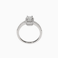 Load image into Gallery viewer, 0.50 CT Emerald Lab Grown Diamond Halo & Pave Engagement Ring
