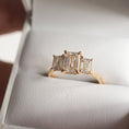 Load image into Gallery viewer, 2.0 CT Emerald Cut Lab Grown Diamond Trilogy Engagement Ring
