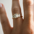 Load image into Gallery viewer, 2.0 CT Emerald Cut Lab Grown Diamond Trilogy Engagement Ring 3
