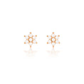 Load image into Gallery viewer, 0.10 TCW Radiant Star-Shaped Diamond Stud Earrings
