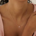 Load image into Gallery viewer, 0.09 TCW Round Lab-Grown Diamond Blossom Necklace
