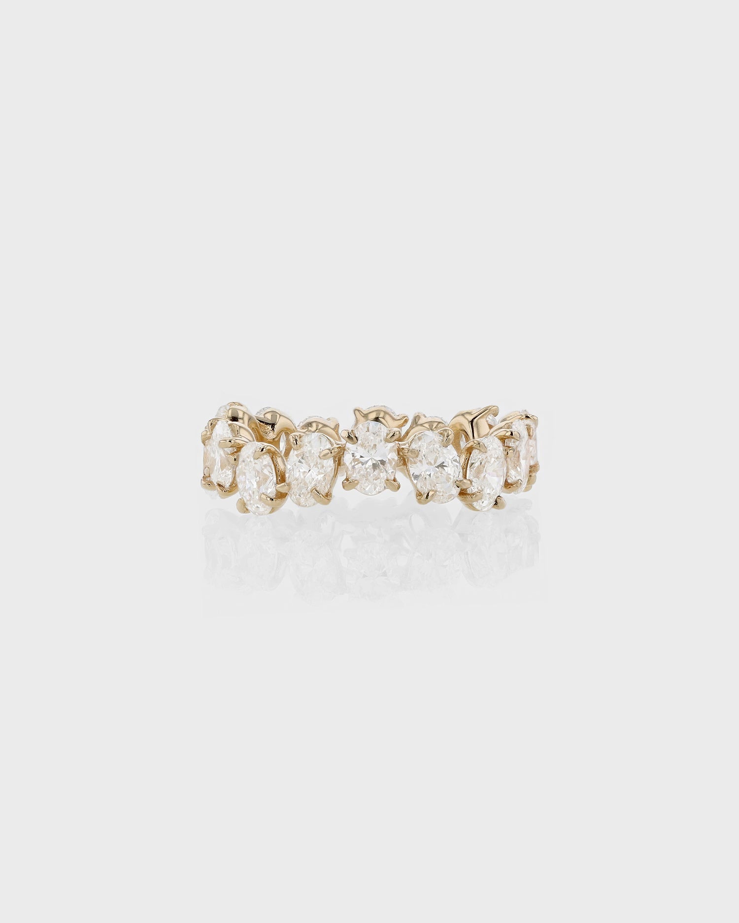 0.60 TCW Oval  Lab Grown Diamond Full Eternity Wedding Band 1