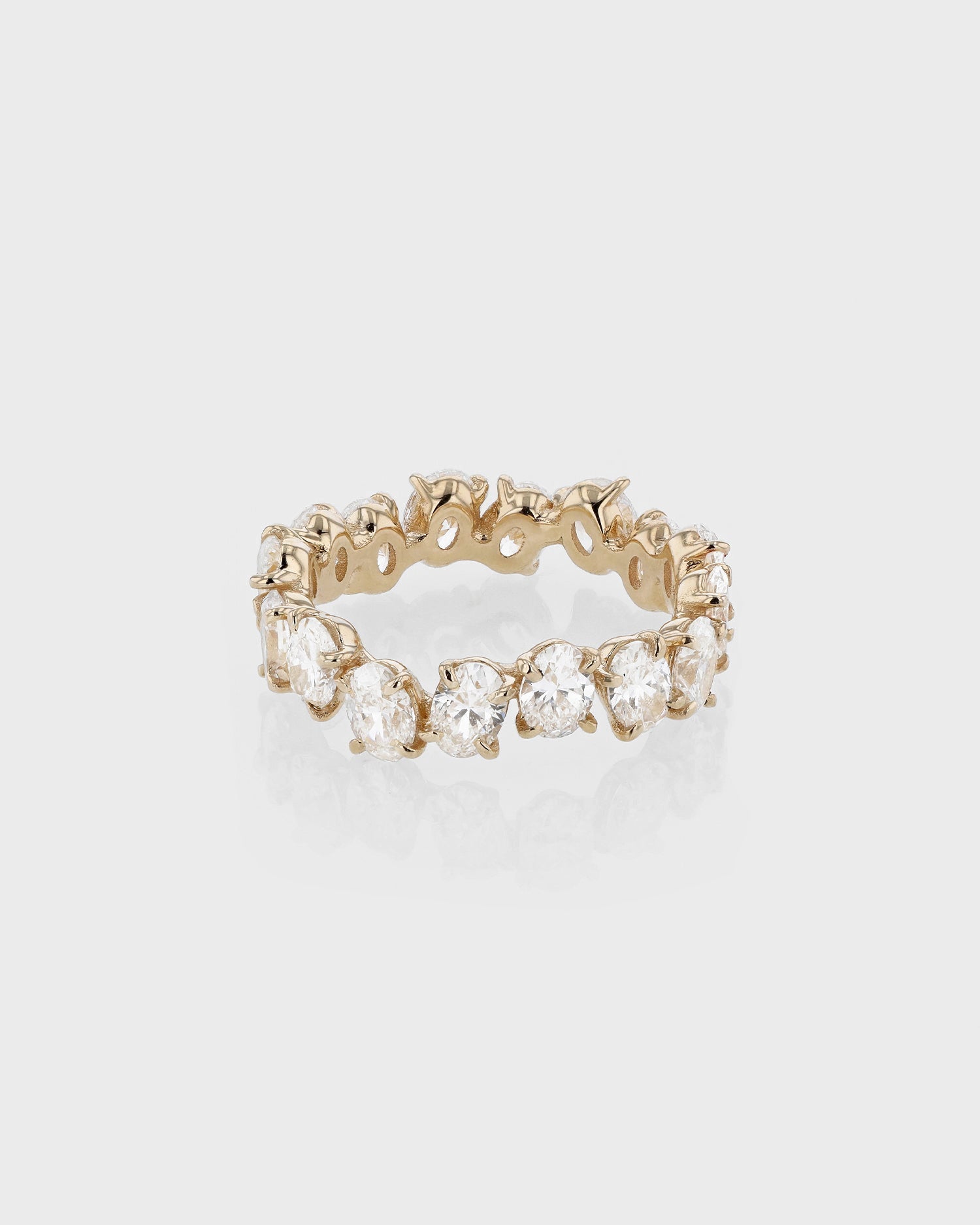0.60 TCW Oval  Lab Grown Diamond Full Eternity Wedding Band 2