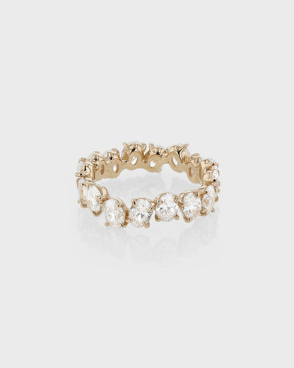 0.60 TCW Oval  Lab Grown Diamond Full Eternity Wedding Band 2