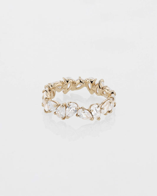 Radiant Elegance: 0.70 TCW Pear Lab Grown Diamond Eternity Band