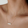 Load image into Gallery viewer, Elegant Personalized Gold Bar Pendant Necklace
