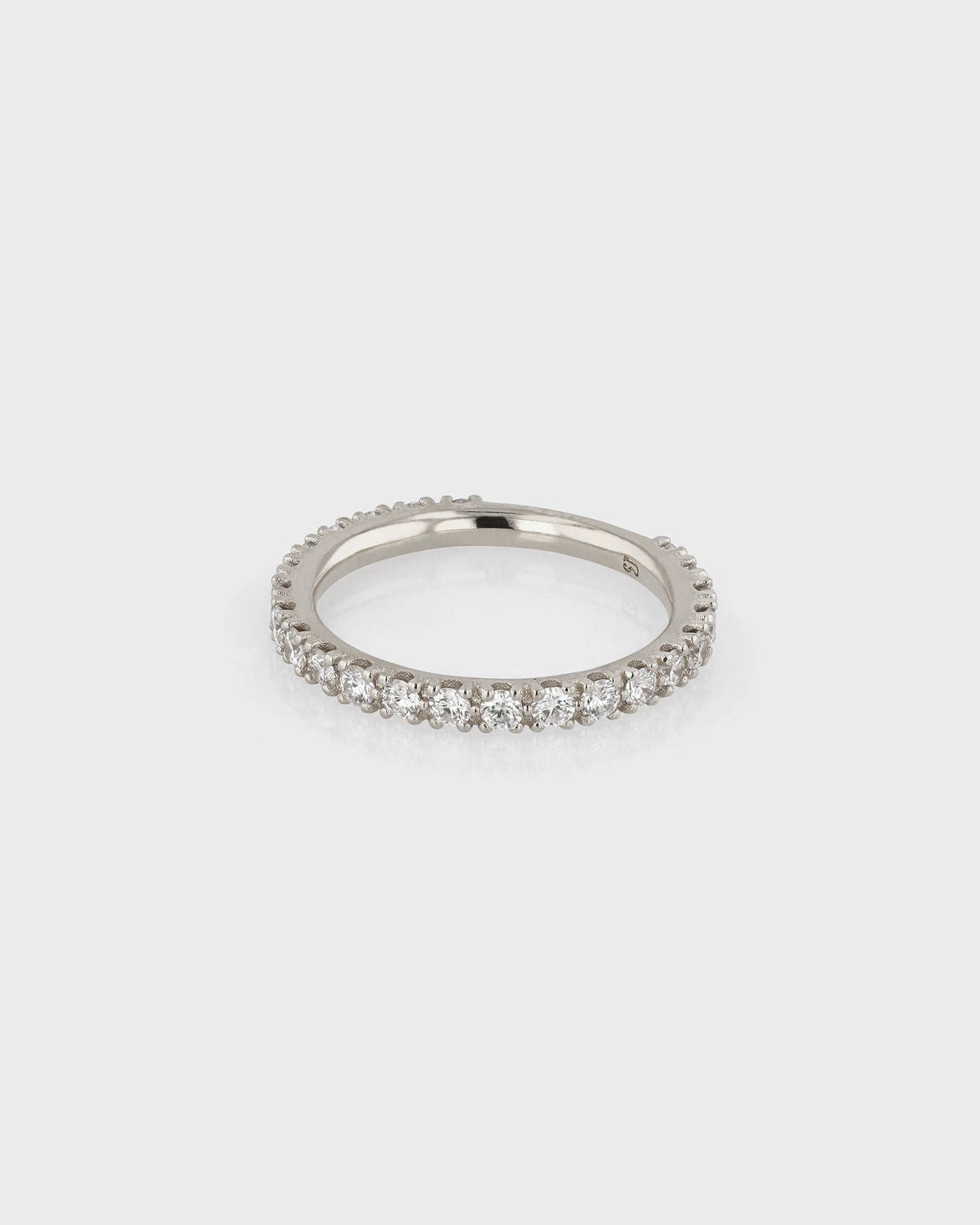0.50 TCW Round Lab Grown Diamond Half Eternity Wedding Band 4