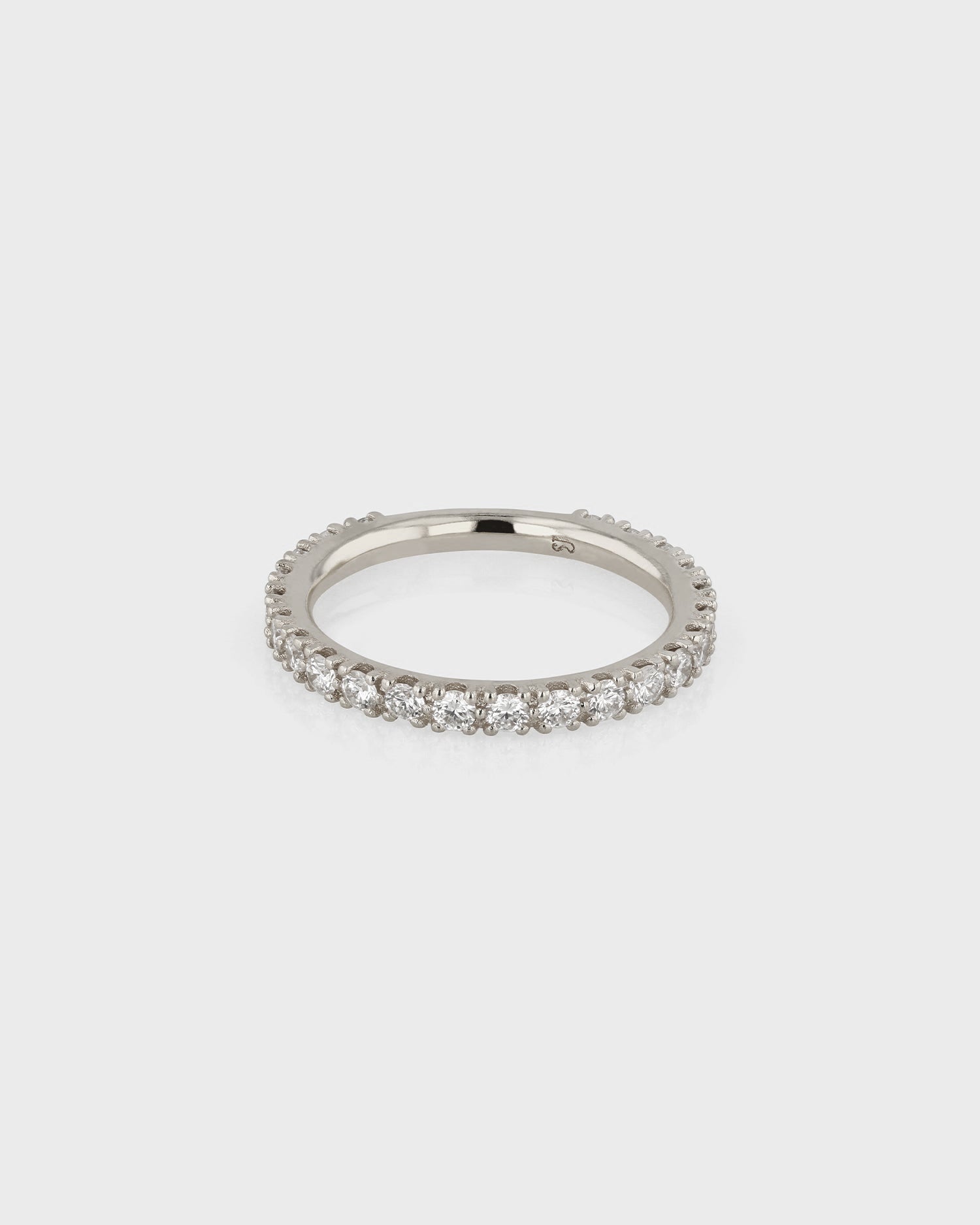 0.50 TCW Round Lab Grown Diamond Half Eternity Wedding Band 1