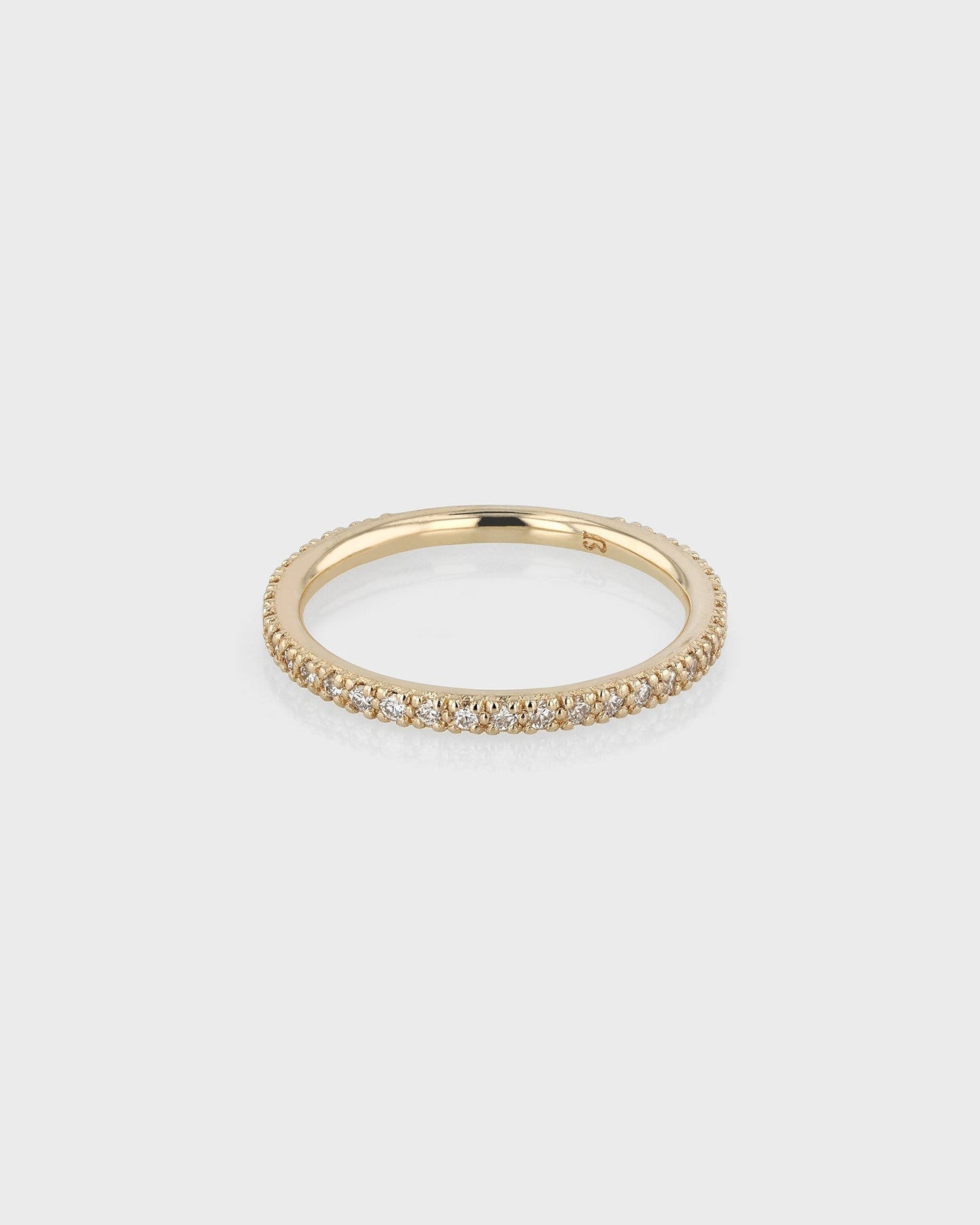 0.50 TCW Round Lab Grown Diamond Half Eternity Wedding Band 1