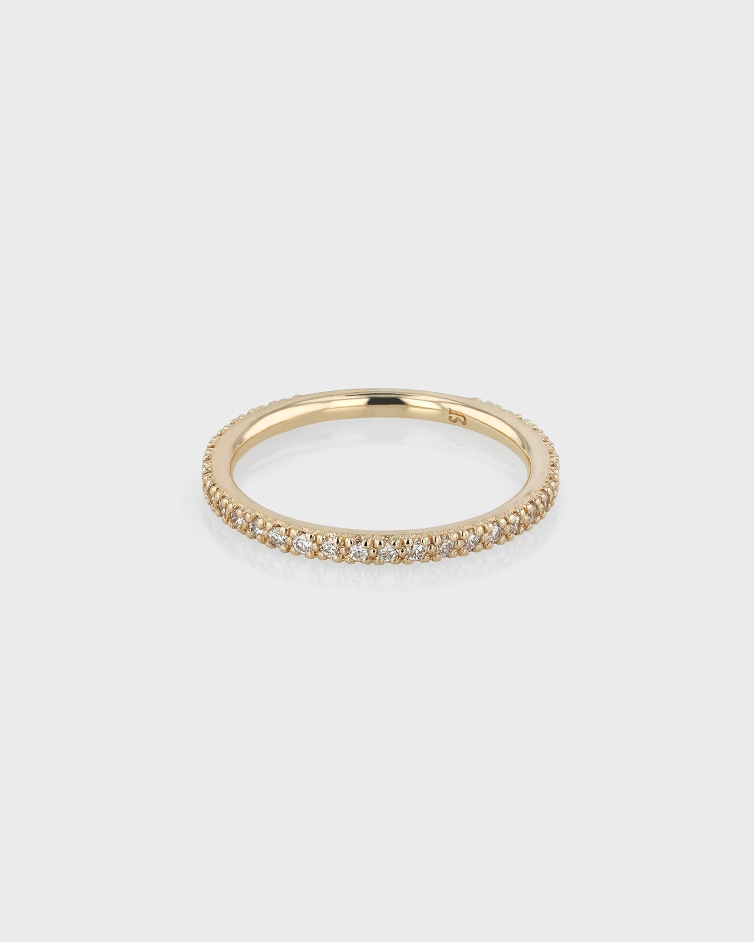 0.50 TCW Round Lab Grown Diamond Half Eternity Wedding Band 1