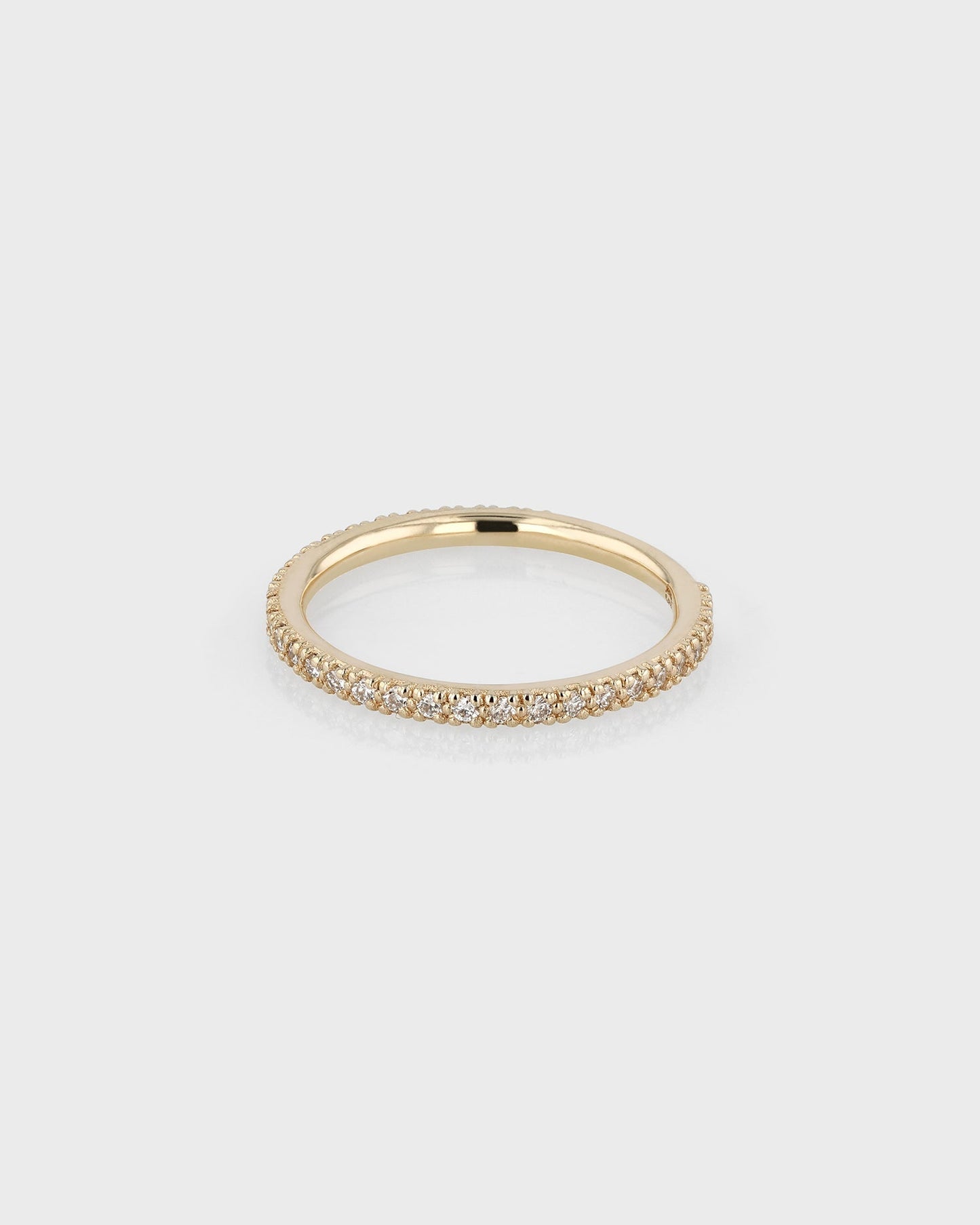 0.50 TCW Round Lab Grown Diamond Half Eternity Wedding Band 2